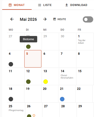 Monatsansicht